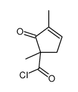 1,3-dimethyl-2-oxocyclopent-3-ene-1-carbonyl chloride Structure