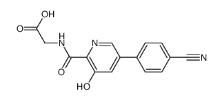 N-(5-(4-cyanophenyl)hydroxypicolinoyl)glycine结构式