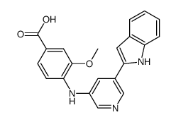 4-{[5-(1H-indol-2-yl)pyridin-3-yl]amino}-3-methoxybenzoic acid结构式