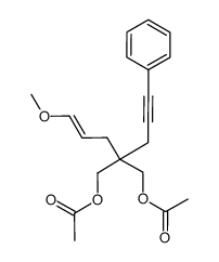 dimethyl 2-(3-methoxyallyl)-2-(3-phenylprop-2-ynyl)propane-1,3-diyl diacetate Structure