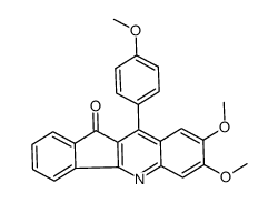 7,8-dimethoxy-10-(4-methoxyphenyl)-11H-indeno[1,2-b]quinolin-11-one结构式