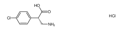 (S)-3-amino-2-(4-chlorophenyl)propanoic acid hydrochloride结构式