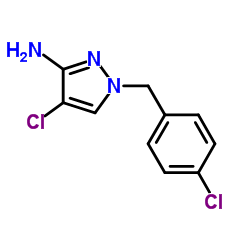 4-CHLORO-1-(4-CHLORO-BENZYL)-1H-PYRAZOL-3-YLAMINE structure