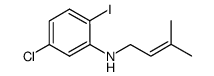 (5-chloro-2-iodophenyl)(3-methyl-2-buten-1-yl)amine结构式