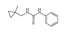 N-Phenyl-N'-<1-methyl-cyclopropyl-(1)-carbinyl>-thioharnstoff结构式