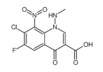 7-Chlor-6-fluor-1-(methylamino)-8-nitro-1,4-dihydro-4-oxo-3-chinolincarbonsaeure Structure