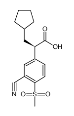 (R)-2-(3-cyano-4-methanesulfonyl-phenyl)-3-cyclopentyl-propionic acid Structure