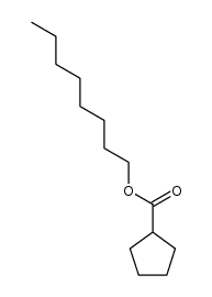 Cyclopentanecarboxylic acid octyl ester structure