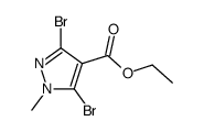 3,5-二溴-1-甲基-1H-吡唑-4-甲酸乙酯结构式