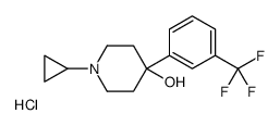 1-cyclopropyl-4-[3-(trifluoromethyl)phenyl]piperidin-4-ol,hydrochloride Structure