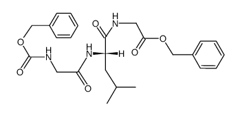 N-benzoyloxycarbonylglycyl-L-leucylglycine benzylester结构式