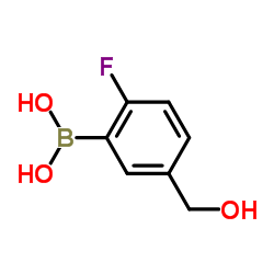 2-氟-5-(羟甲基)苯硼酸结构式