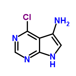 4-氯-7H-吡咯并[2,3-d]嘧啶-5-胺结构式