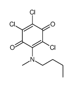 2-[butyl(methyl)amino]-3,5,6-trichlorocyclohexa-2,5-diene-1,4-dione结构式