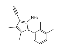 2-Amino-1-(2,3-dimethylphenyl)-4,5-dimethyl-1H-pyrrole-3-carbonit rile结构式