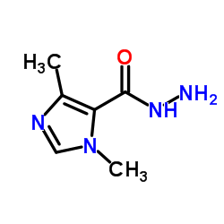 1,4-Dimethyl-1H-imidazole-5-carbohydrazide结构式