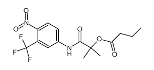 Propanamide, 2-methyl-2-(1-oxobutoxy)-N-(3-trifluoromethyl-4-nitrophen yl)- structure