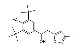 α-[3,5-bis(1,1-dimethylethyl)-4-hydroxyphenyl]-3-methyl-5-isoxazoleethanol Structure