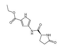 ethyl 4-(2-oxopyrrolidine-5-carboxamido)pyrrole-2-carboxylate结构式