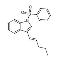 1-Benzenesulfonyl-3-((E)-pent-1-enyl)-1H-indole Structure
