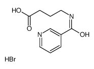 4-(pyridin-1-ium-3-carbonylamino)butanoic acid,bromide Structure