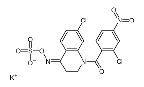 potassium,[(Z)-[7-chloro-1-(2-chloro-4-nitrobenzoyl)-2,3-dihydroquinolin-4-ylidene]amino] sulfate结构式