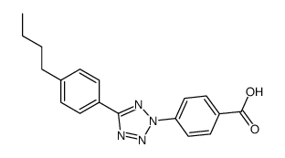 4-[5-(4-butylphenyl)tetrazol-2-yl]benzoic acid结构式