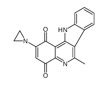 1H-Indolo(3,2-c)quinoline-1,4(11H)-dione, 2-(1-aziridinyl)-6-methyl-结构式