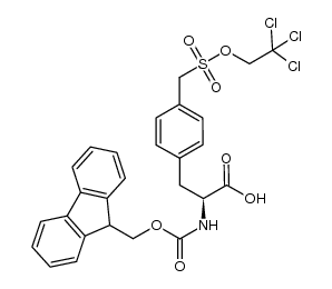 Fmoc-4-sulfomethyl-Phe(Tce)-OH结构式