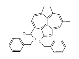 dibenzyl 5,6,8,10-tetramethylheptalene-1,2-dicarboxylate结构式