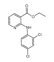 ethyl 2-(2,4-dichloro anilino)nicotinate Structure