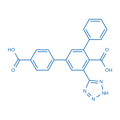 5'-(2H-Tetrazol-5-yl)-[1,1':3',1''-terphenyl]-4,4'-dicarboxylic acid Structure