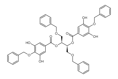 (2S,3S)-1,4-dibenzyloxy-2,3-butandiyl bis(4-O-benzylgallate) Structure