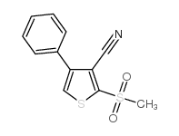 2-(METHYLSULFONYL)-4-PHENYLTHIOPHENE-3-CARBONITRILE结构式