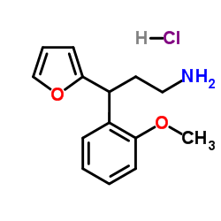 3-(2-Furyl)-3-(2-methoxyphenyl)-1-propanamine hydrochloride (1:1) Structure