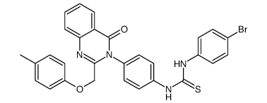 1-(4-bromophenyl)-3-[4-[2-[(4-methylphenoxy)methyl]-4-oxoquinazolin-3-yl]phenyl]thiourea Structure