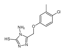 3-(4-chloro-3-methylphenoxymethyl)-4-amino-5-mercapto-1,2,4-triazole Structure