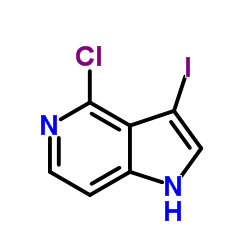 4-Chloro-3-iodo-1H-pyrrolo[3,2-c]pyridine结构式