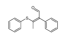 (Z)-2-phenyl-3-phenylthio-but-2-enal结构式