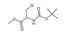 2-tert-butoxycarbonylamino-3-chloro-propionic acid methyl ester结构式