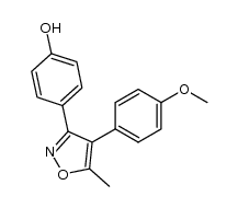 3-(4-hydroxyphenyl)-4-(4-methoxyphenyl)-5-methylisoxazole Structure