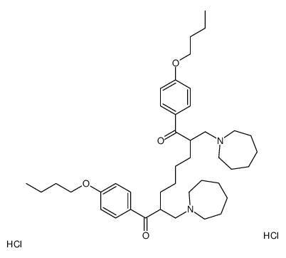 2,7-bis(azepan-1-ylmethyl)-1,8-bis(4-butoxyphenyl)octane-1,8-dione,dihydrochloride结构式