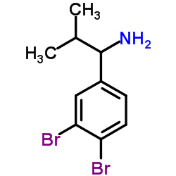 1-(3,4-Dibromophenyl)-2-methyl-1-propanamine Structure