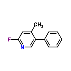 2-Fluoro-4-methyl-5-phenylpyridine结构式