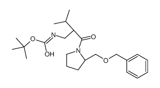 [1-(2-Benzyloxymethyl-pyrrolidine-1-carbonyl)-2-methyl-propyl]-carbamic Acid tert-Butyl Ester结构式