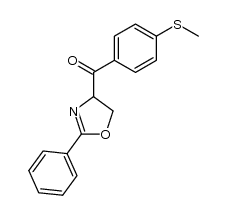 (4-(methylthio)phenyl)(2-phenyl-4,5-dihydrooxazol-4-yl)methanone结构式
