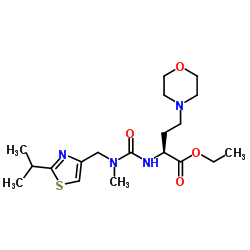 (S)-Ethyl 2-[3-(2-Isopropyl-thiazol-4-ylmethyl)-3-methylureido]-4-morpholin-4-yl-butanoate Structure