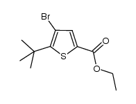 ethyl 4-bromo-5-tert-butylthiophene-2-carboxylate结构式