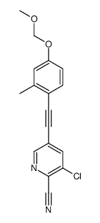 3-chloro-5-((4-(methoxymethoxy)-2-methylphenyl)ethynyl)picolinonitrile结构式