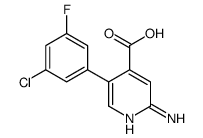 2-amino-5-(3-chloro-5-fluorophenyl)pyridine-4-carboxylic acid Structure